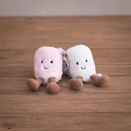 Jelly Cat Amuseables Pair of Marshmallows Bag Charm