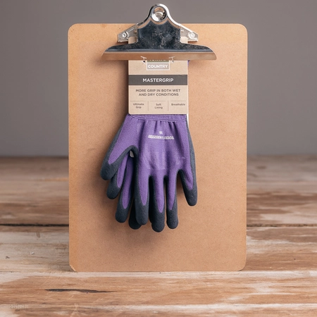 Town & Country Mastergrip Purple Latex  Gloves Medium - image 1