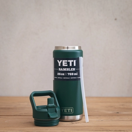 YETI Rambler 18 Oz Straw Bottle - Black Forest Green - image 5