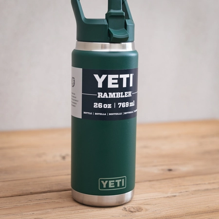 YETI Rambler 26 Oz Straw Bottle - Black Forest Green - image 3