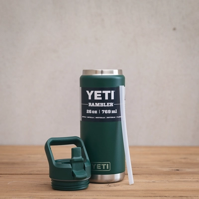 YETI Rambler 26 Oz Straw Bottle - Black Forest Green - image 5
