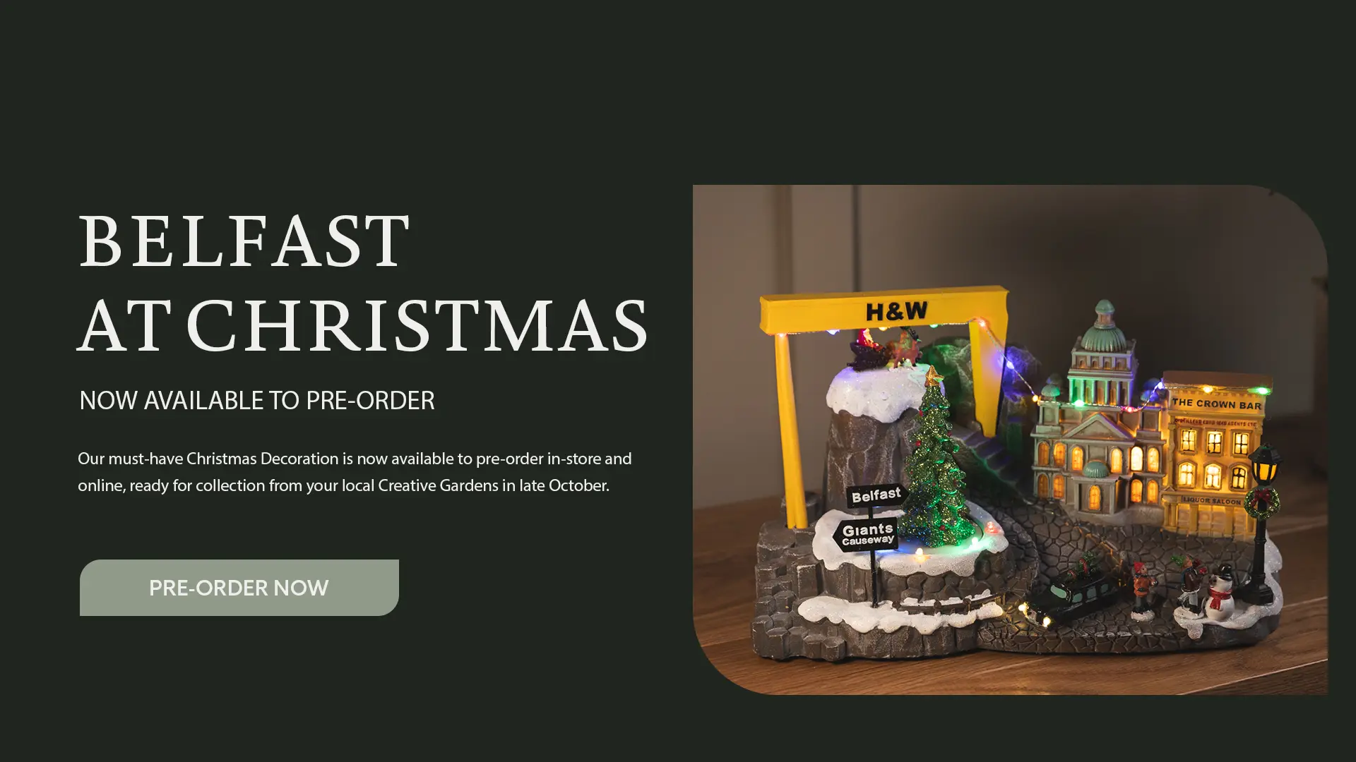 Pre-order our Belfast at Christmas LED Christmas Scene