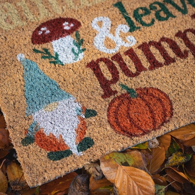 Autumn Leaves & Pumpkin Doormat - image 2