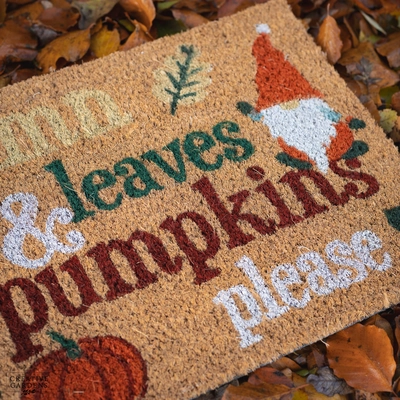 Autumn Leaves & Pumpkin Doormat - image 3