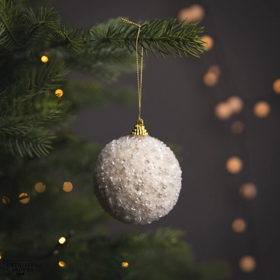 Bauble Foam Glitter with White Dots