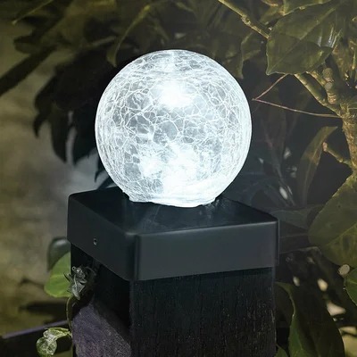 Crackle Ball Post Light