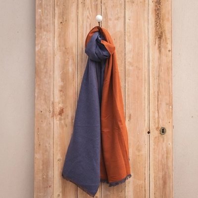 Creative Gardens Delaney Scarf - Rust & Blue