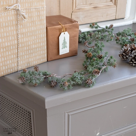 Frosted Pinecone Garland  106cm - image 1