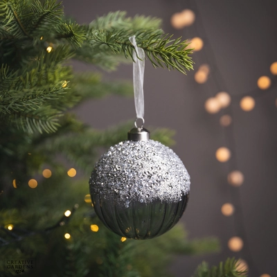 Glass Alexa Bauble 10Cm