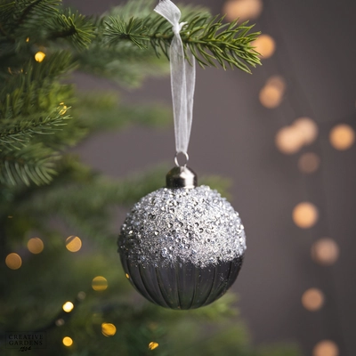Glass Alexa Bauble 8Cm