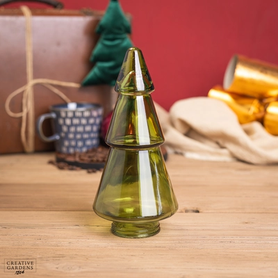 Glass Christmas Tree - Green