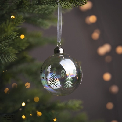 Glass Layla Bauble 8Cm