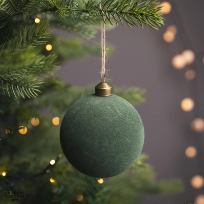 Glass Velvet Bauble 10Cm