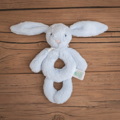 Jelly Cat Bashful Blue Bunny Ring Rattle