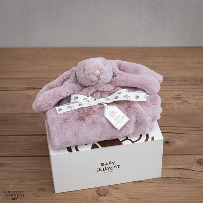 Jelly Cat Bashful Luxe Bunny Rosa Blankie