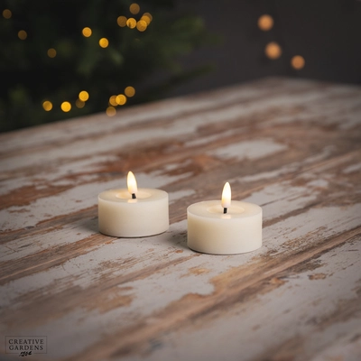 LED Tealight 6cm 2pk - Cream