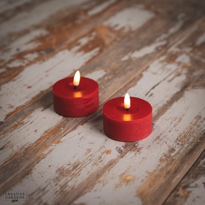 LED Tealight 6cm 2pk - Red