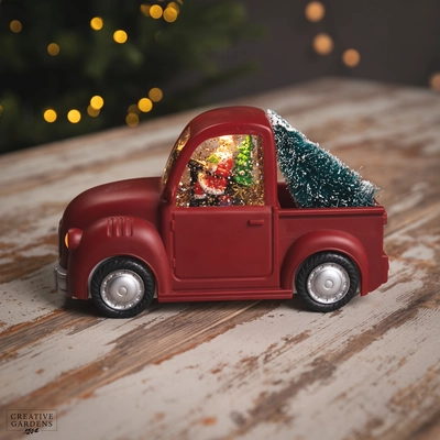 LED Water Spinner Car with Tree - 4L - Warm White