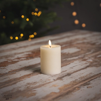 LED Wick Candle 11cm - Cream