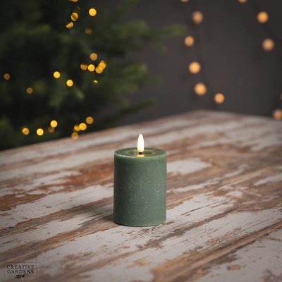 LED Wick Candle 11cm - Green