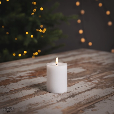 LED Wick Candle 11cm - White