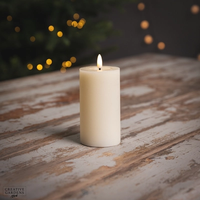LED Wick Candle 15cm - Cream
