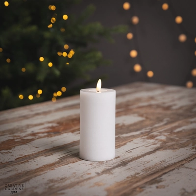 LED Wick Candle 15cm - White