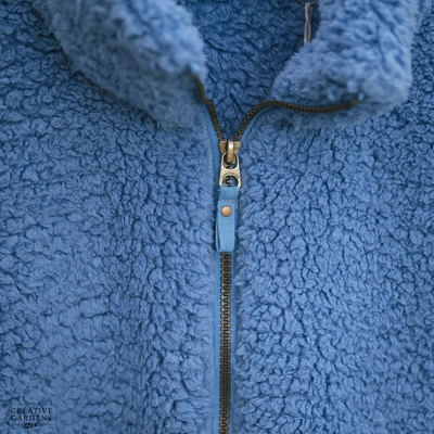 Lighthouse Seashell Fleece (16) - Marine Blue - image 3