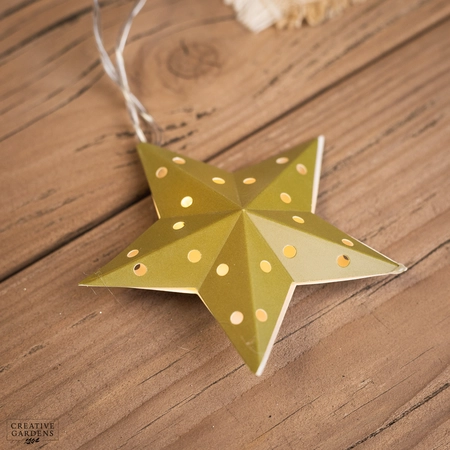 Lumineo LED Decorative Paper Star String - Green - image 3