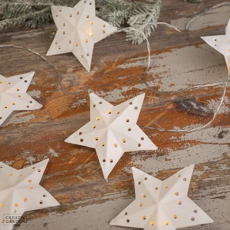 Lumineo LED Decorative Paper Star String - White - image 1