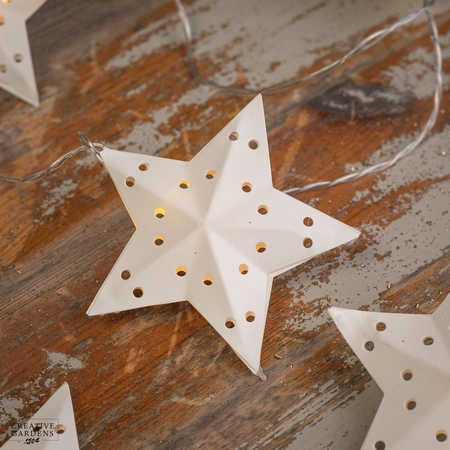 Lumineo LED Decorative Paper Star String - White - image 2