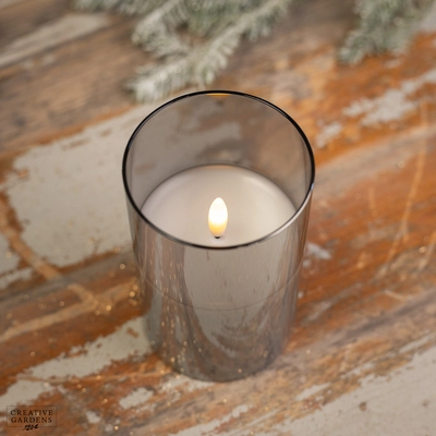 LED Glass Smoke Candle 12.5cm - image 2