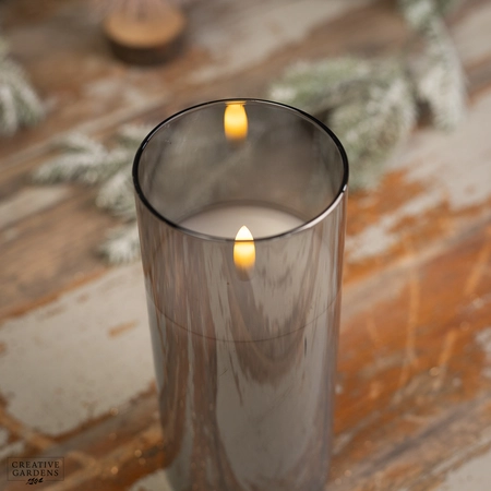 Lumineo LED Glass Smoke Candle 17.5cm - image 2