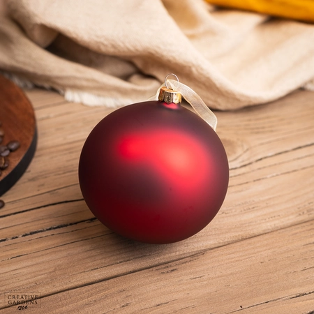 Matt Oxblood Glass Bauble