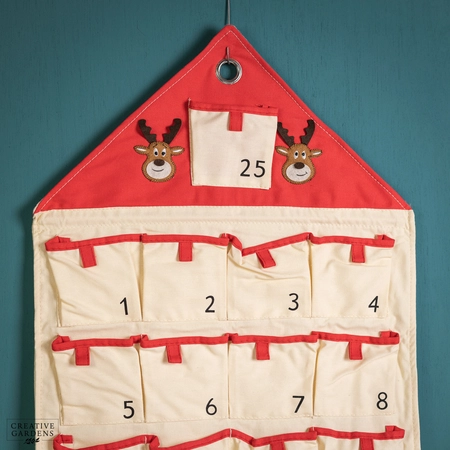 Noma Fabric Reindeer Advent Calender With Berry Lights - image 3