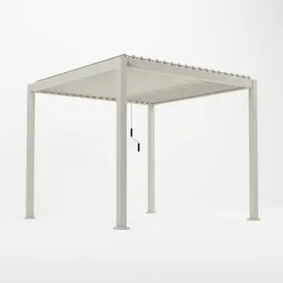 Nova Titan Aluminium Pergola - 3m x 3m - Pebble