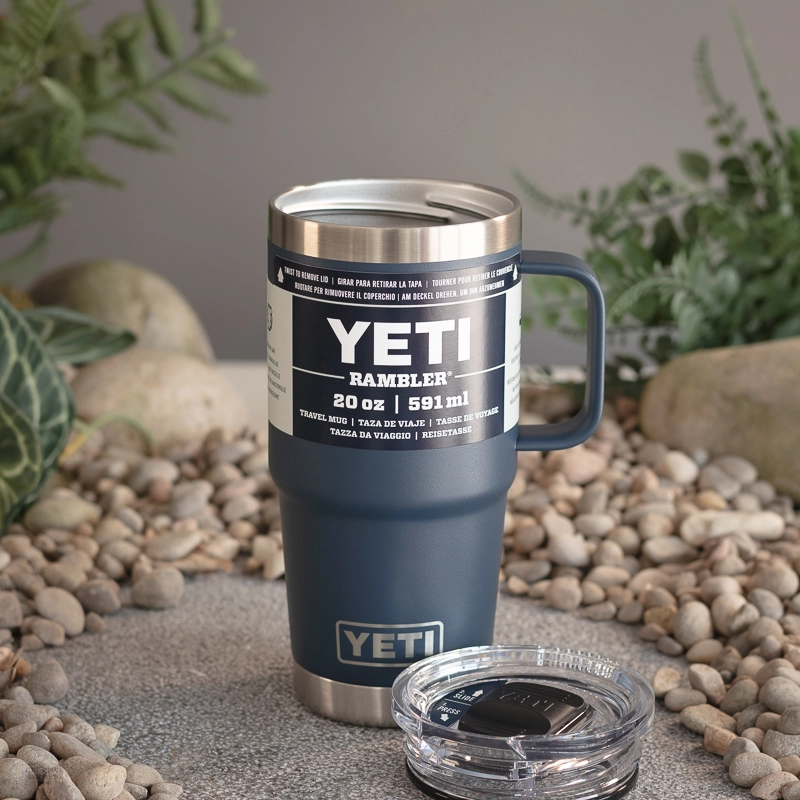 Yeti Rambler 20 oz Travel Mug with Stronghold Lid - Navy