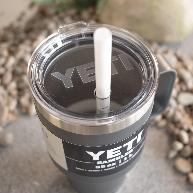 YETI Rambler 35 oz Straw Mug, Vacuum Insulated, Stainless Steel, Charcoal