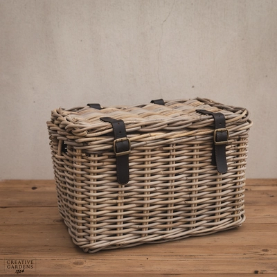 Rectangle Trunk with Leather Straps - Medium