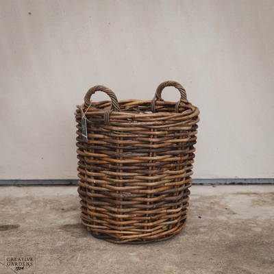 Round Basket with Ear Handles Natural 45cm