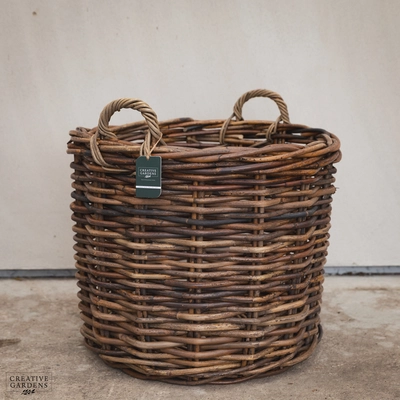 Round Basket with Ear Handles Natural 65cm