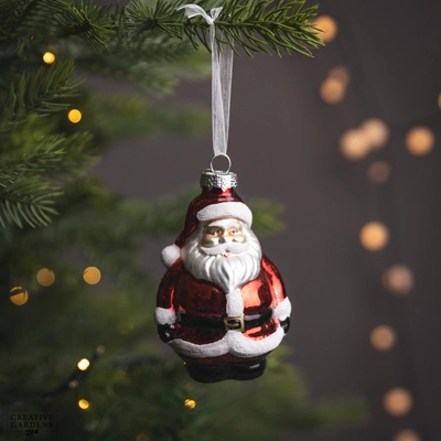 Santa Glass Bauble