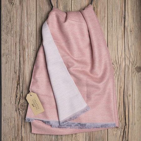 Scarf - Pink & Cream