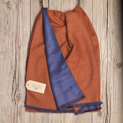 Scarf - Rust & Blue