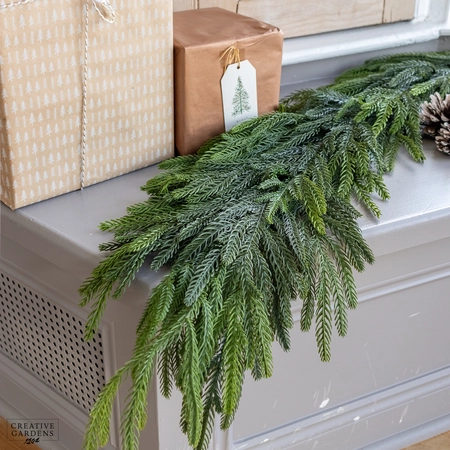 Waxed Pine Garland 180cm - image 1