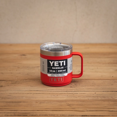 YETI Rambler 10 Oz Ceramic Lined Mug - Rescue Red