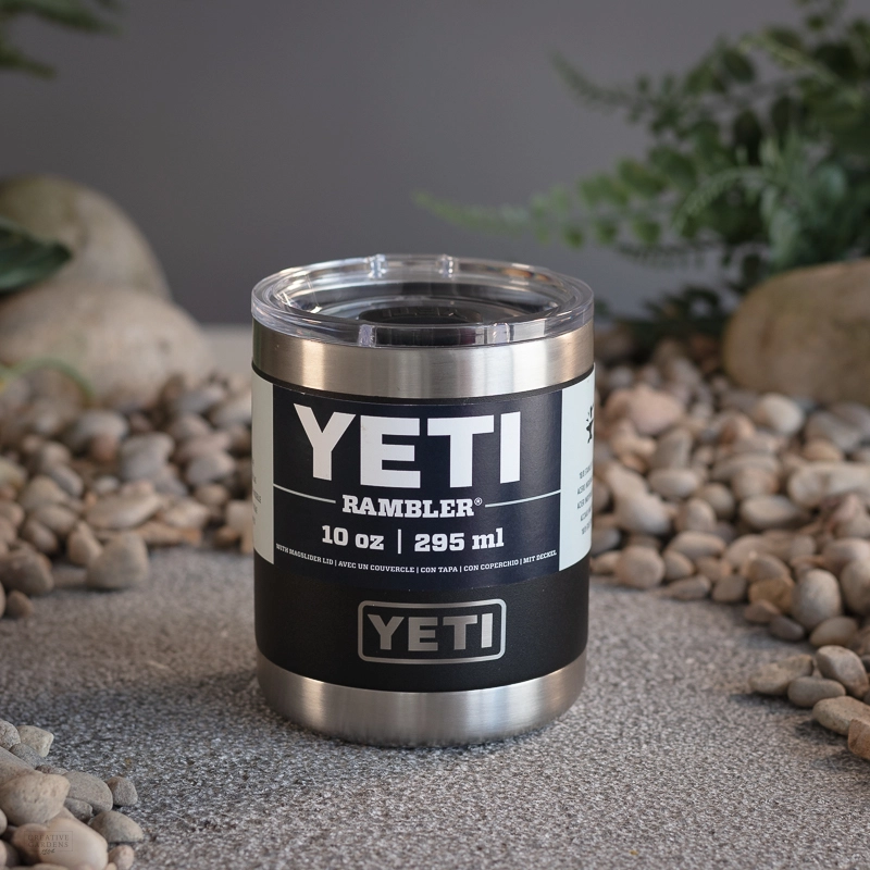 YETI Rambler 10 Oz Lowball - Black - Creative Gardens