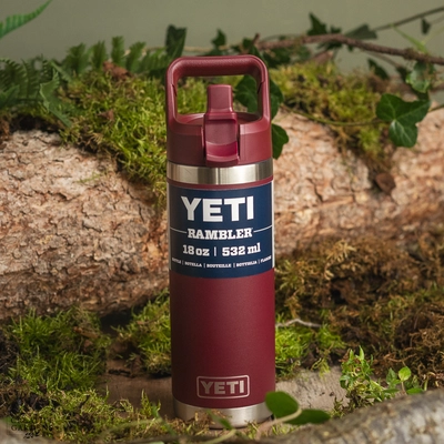 YETI Rambler 18 Oz Straw Bottle - Wild Vine Red - image 2