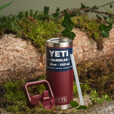 YETI Rambler 18 Oz Straw Bottle - Wild Vine Red - image 5