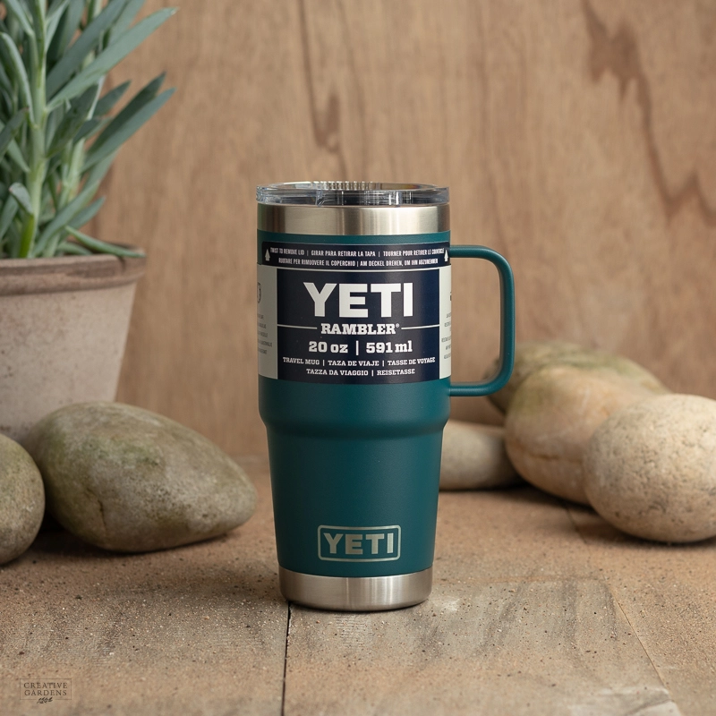 YETI Rambler 20 Oz Travel Mug - Agave Teal - Creative Gardens